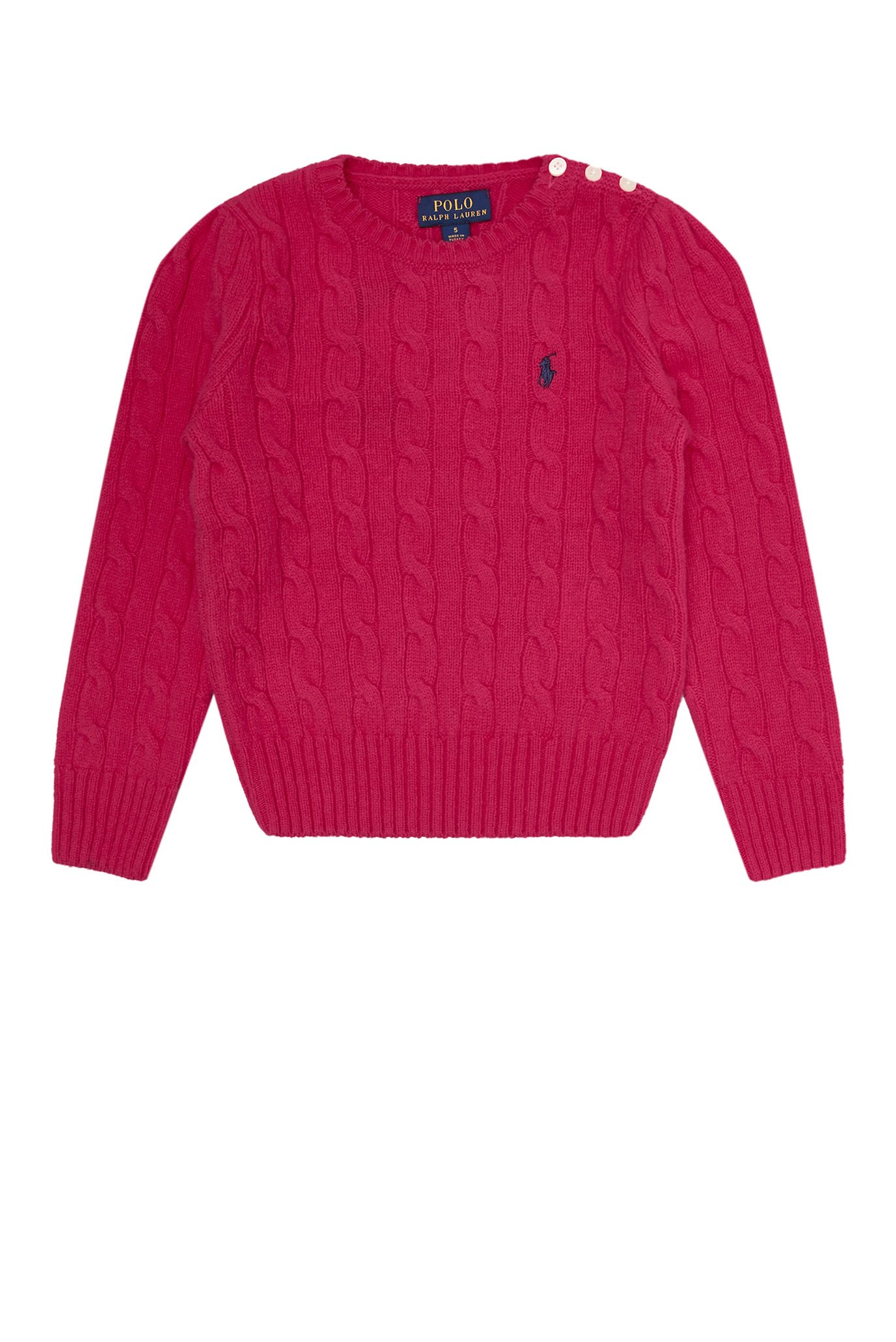 Дитячий рожевий вовняний светр 1
