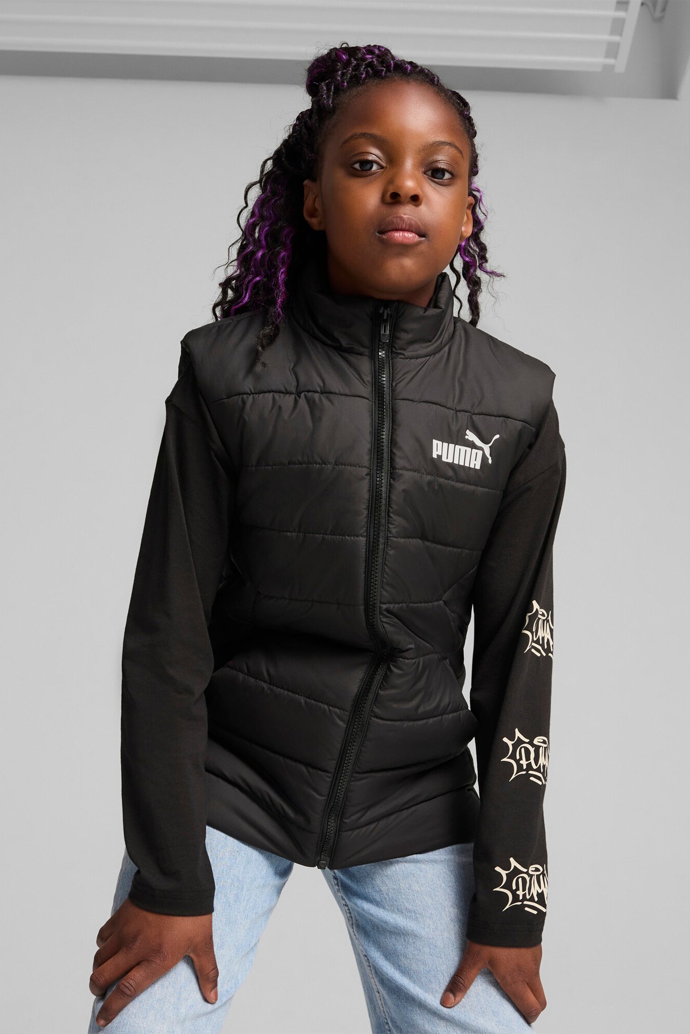 Дитячий чорний жилет  ESS Padded Vest Youth 1