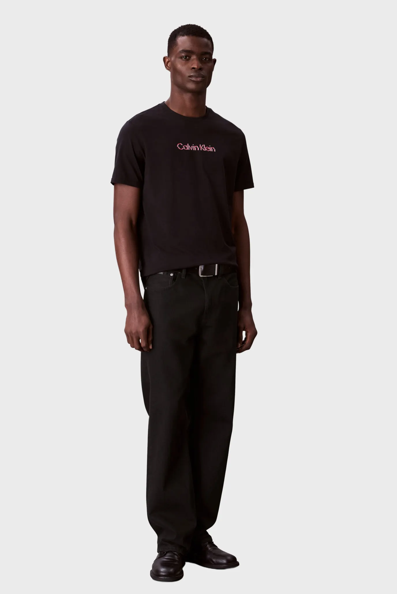 Мужская черная футболка SS GLITCHED LOGO 2