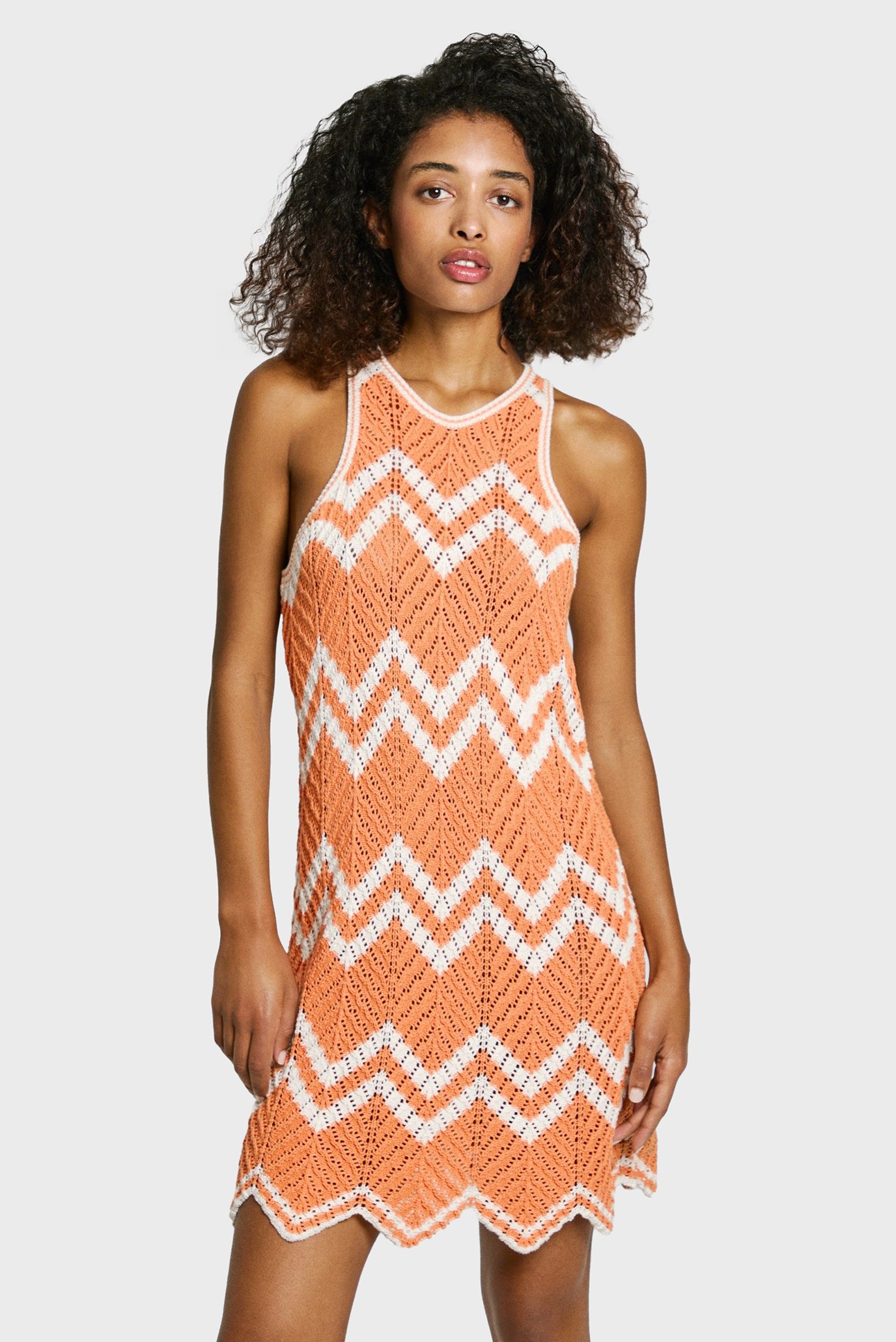Женское оранжевое платье с узором ORIANA DRESS Оранжевый XS Pepe Jeans PL953728 Женское оранжевое платье с узором ORIANA DRESS Оранжевый XS Pepe Jeans PL953728