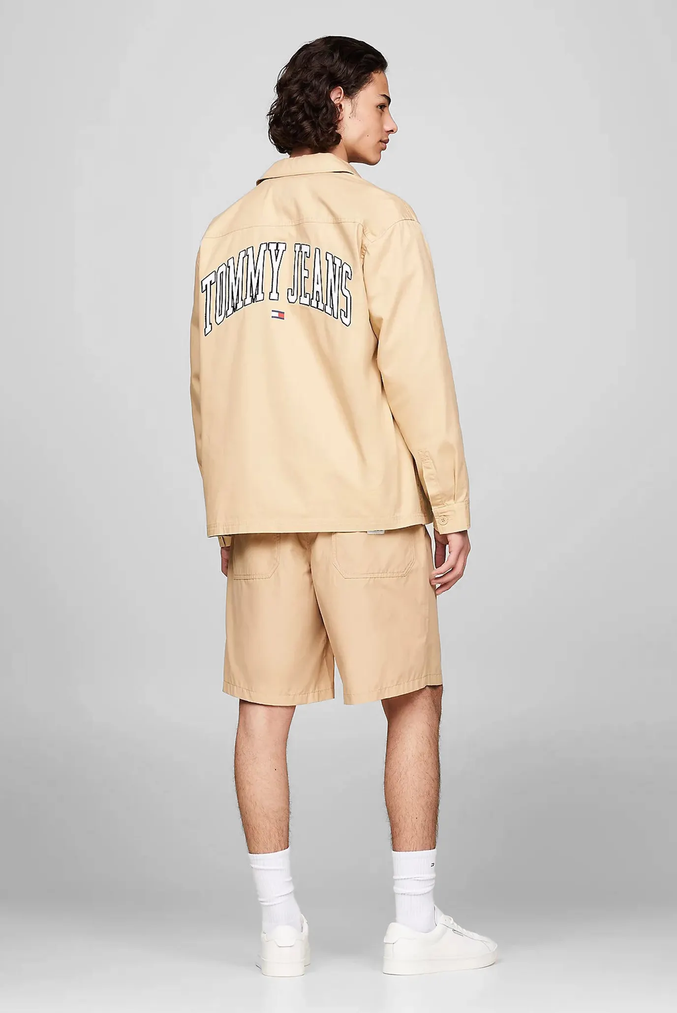 Мужская бежевая рубашка-пальто TJM VARSITY HERO OVERSHIRT Tommy 
