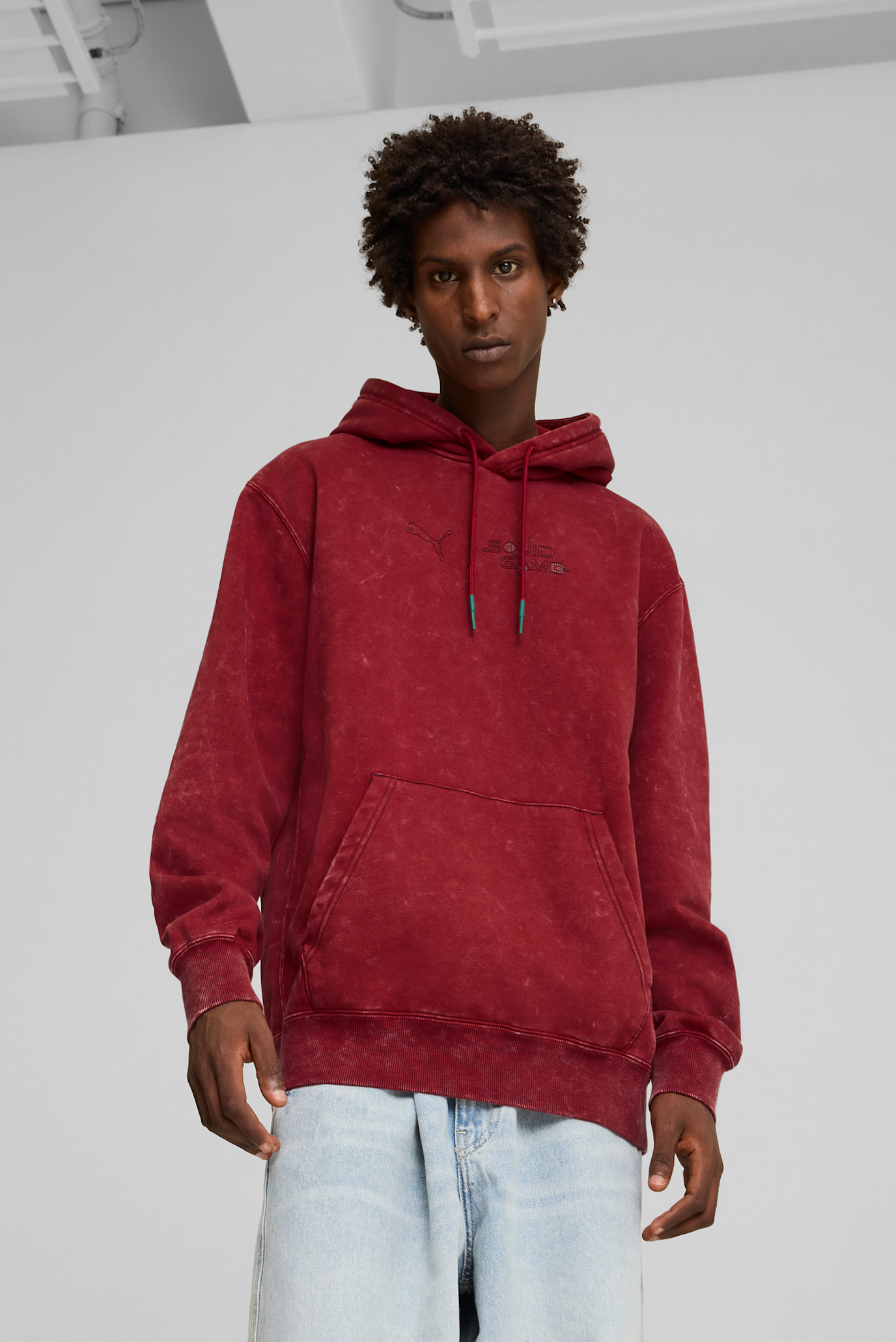 Чоловіче бордове худі PUMA x SQUID GAME Hoodie Men 1