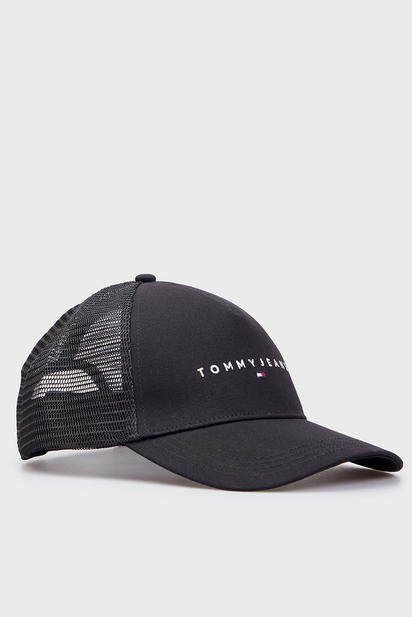 Чоловіча чорна кепка TJM LINEAR LOGO TRUCKER CAP 1