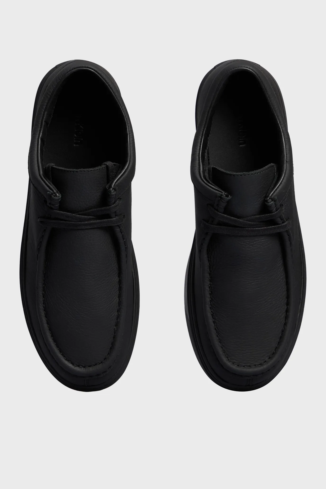 Чоловічі чорні шкіряні дезерти APRON LACE UP LTH 4