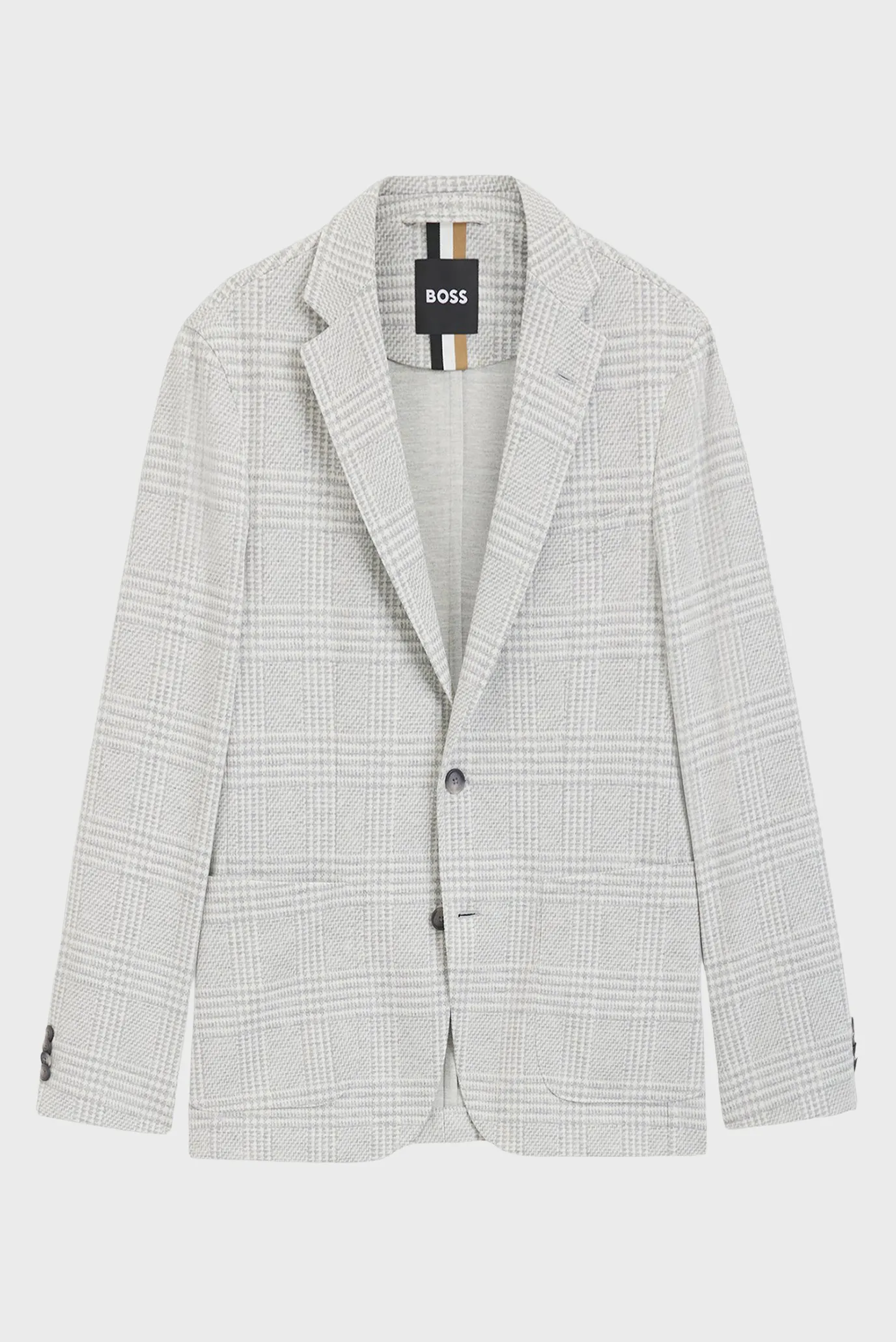Мужской серый блейзер в клетку 5