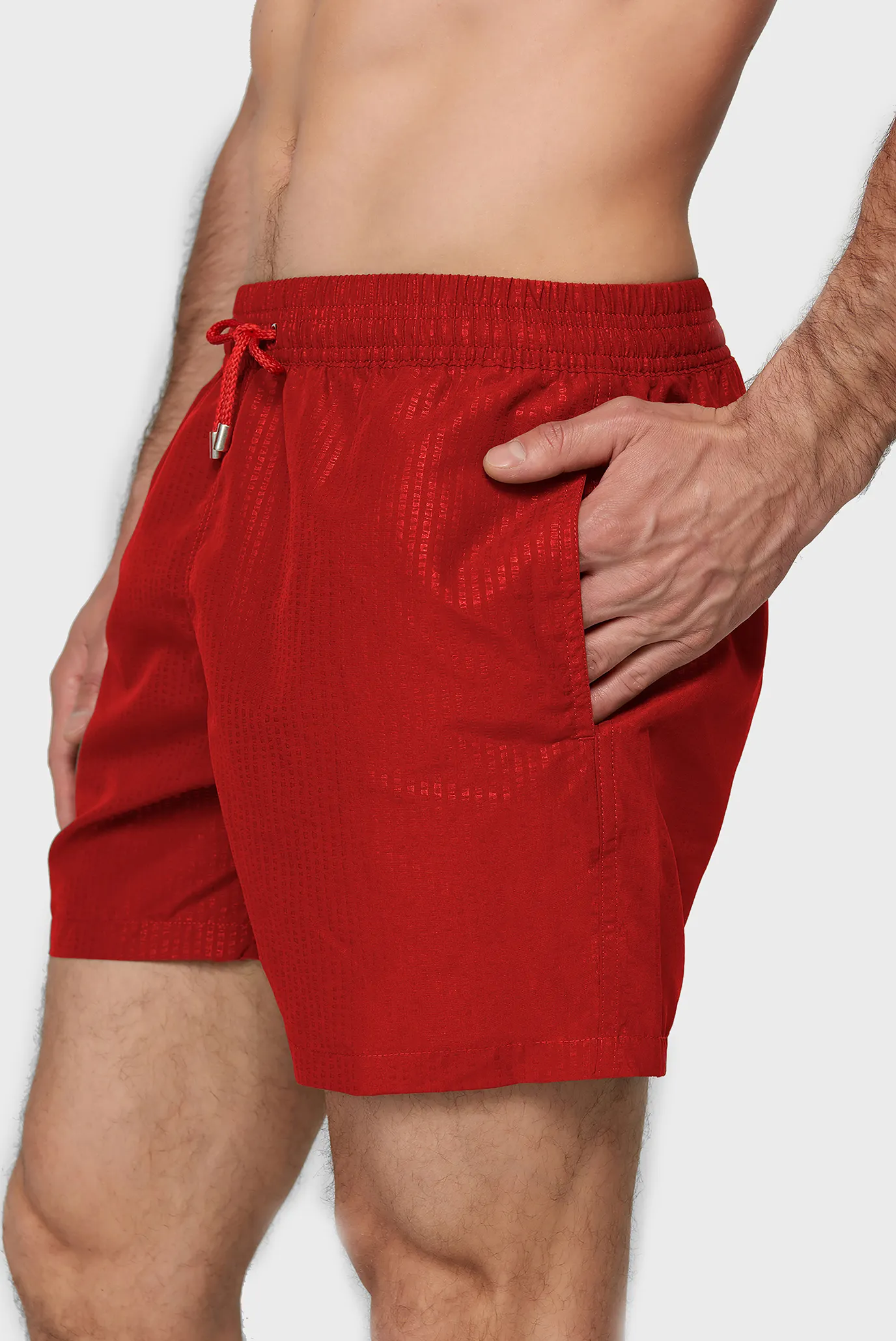 Чоловічі червоні плавальні шорти 4