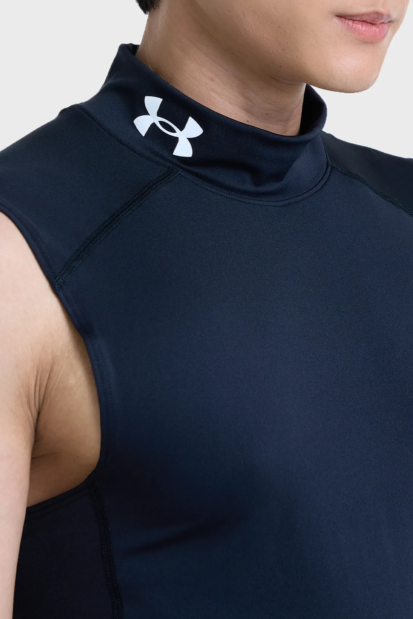 Мужская черная майка UA HG Armour Comp Mock SL 4