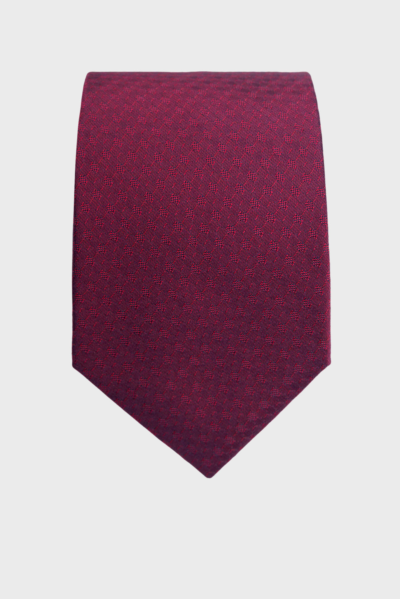 Мужской бордовый галстук с узором 1