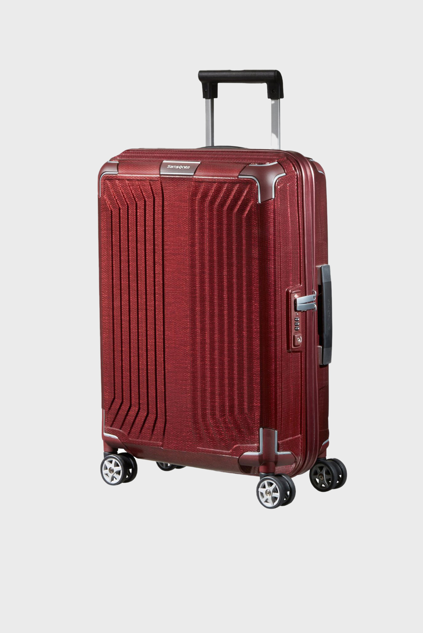 Бордовый чемодан 55 см LITE-BOX DEEP RED 1