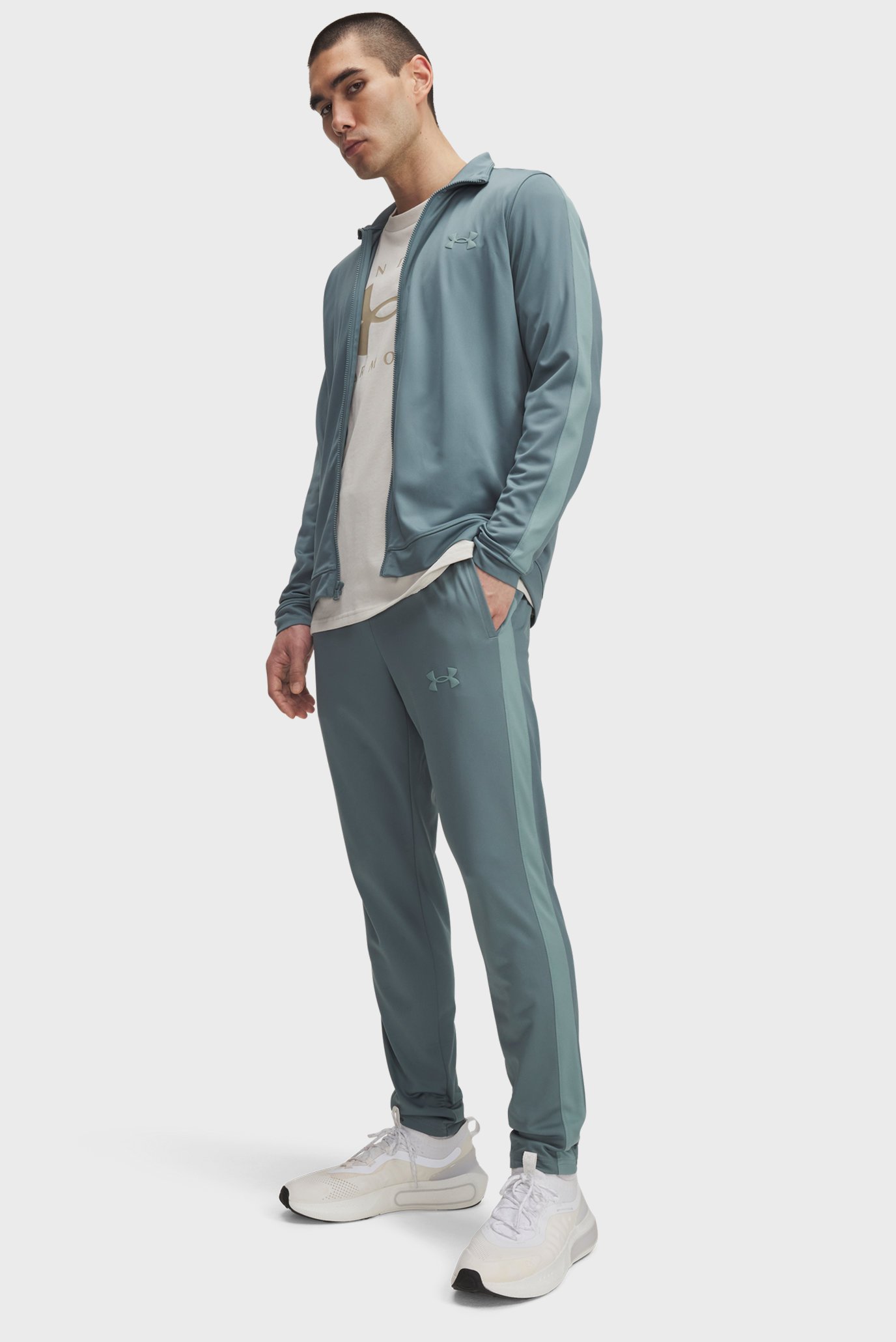 Мужской синий спортивный костюм (кофта, брюки) UA Rival Knit Track Suit Синий L Under Armour 1357139-587 Мужской синий спортивный костюм (кофта, брюки) UA Rival Knit Track Suit Синий L Under Armour 1357139-587