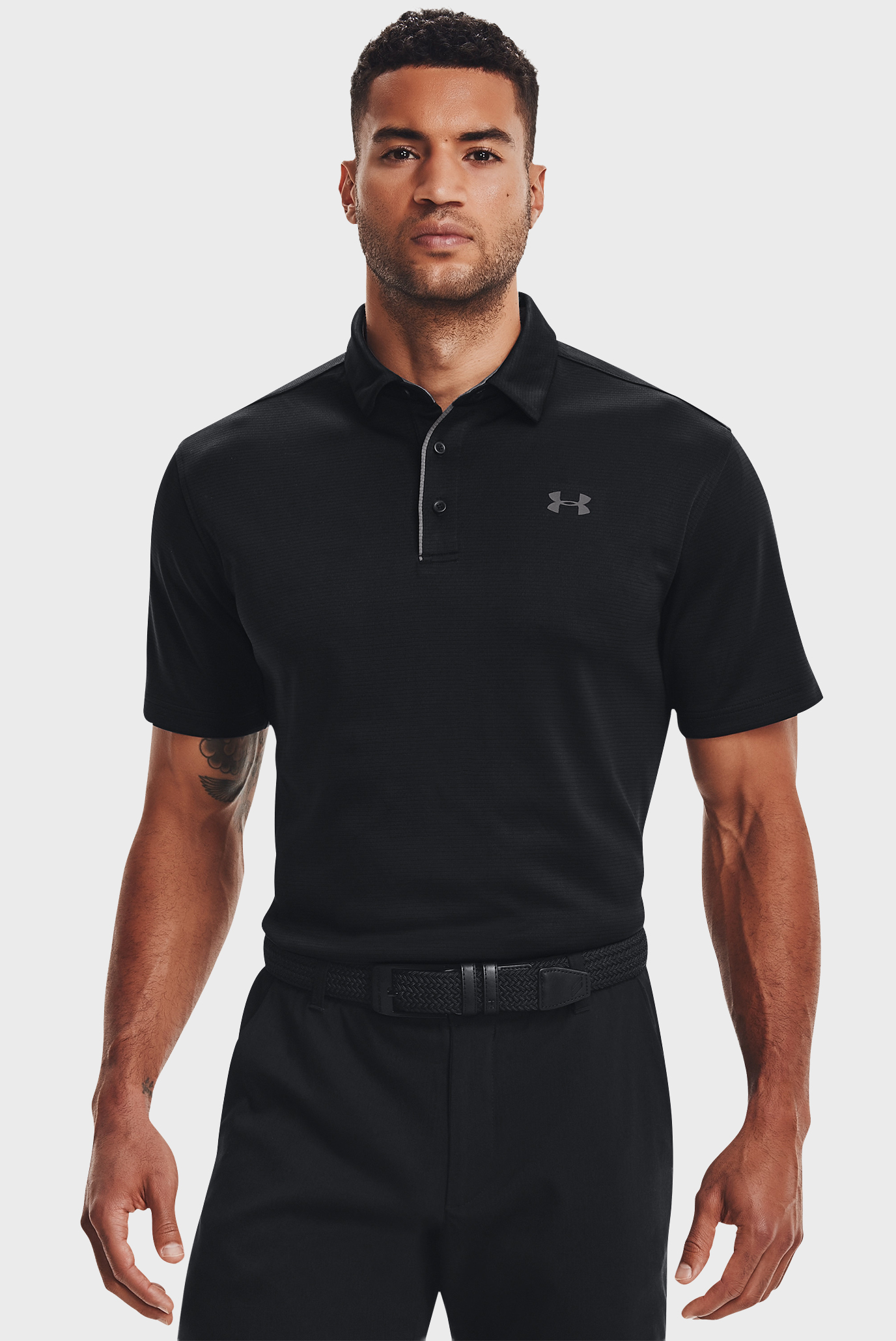 Мужское черное поло Tech Polo Черный XXL Under Armour 1290140-001 Мужское черное поло Tech Polo Черный XXL Under Armour 1290140-001