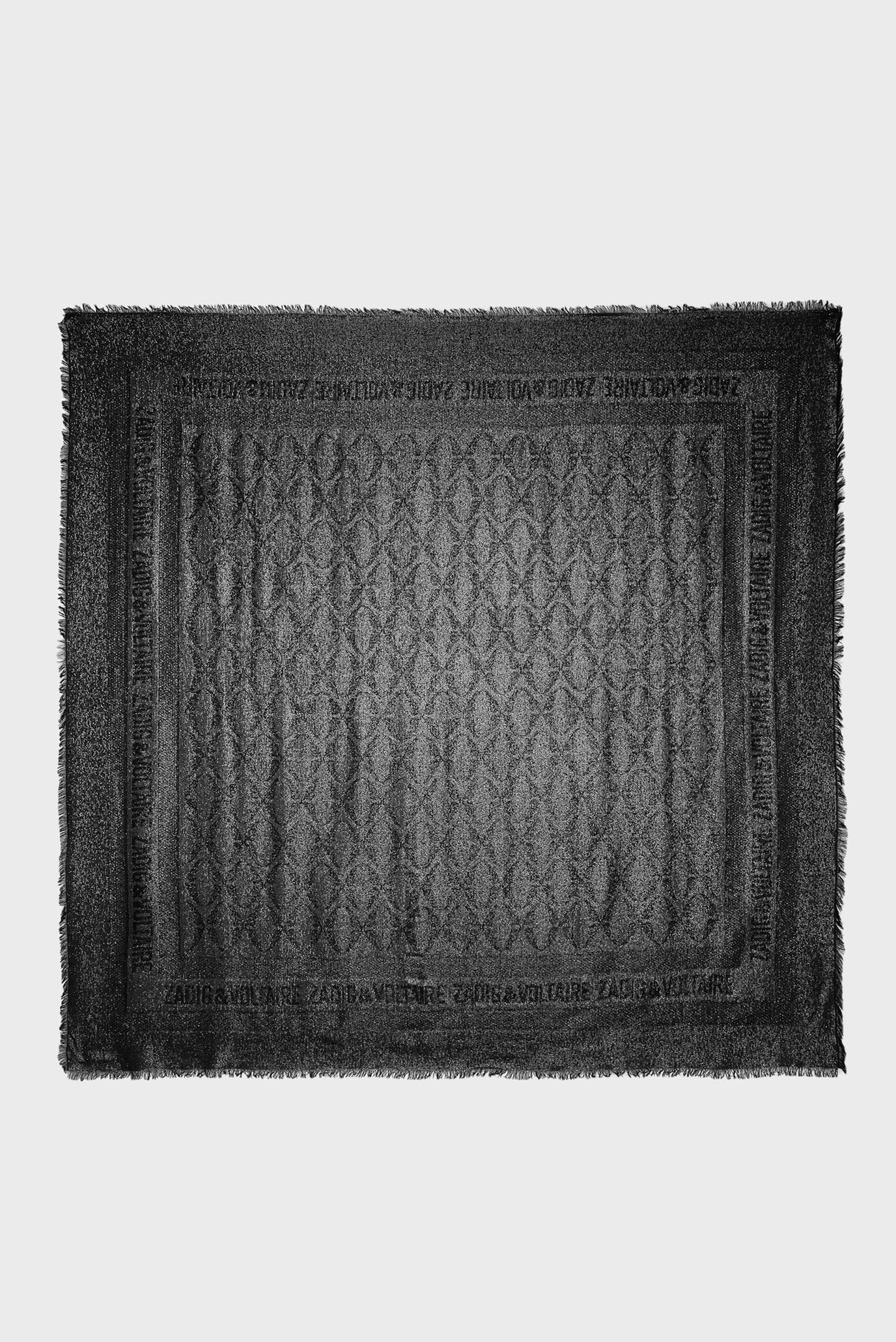 Женский темно-серый платок с узором GLENN ROCK JACQUARD LUREX 1