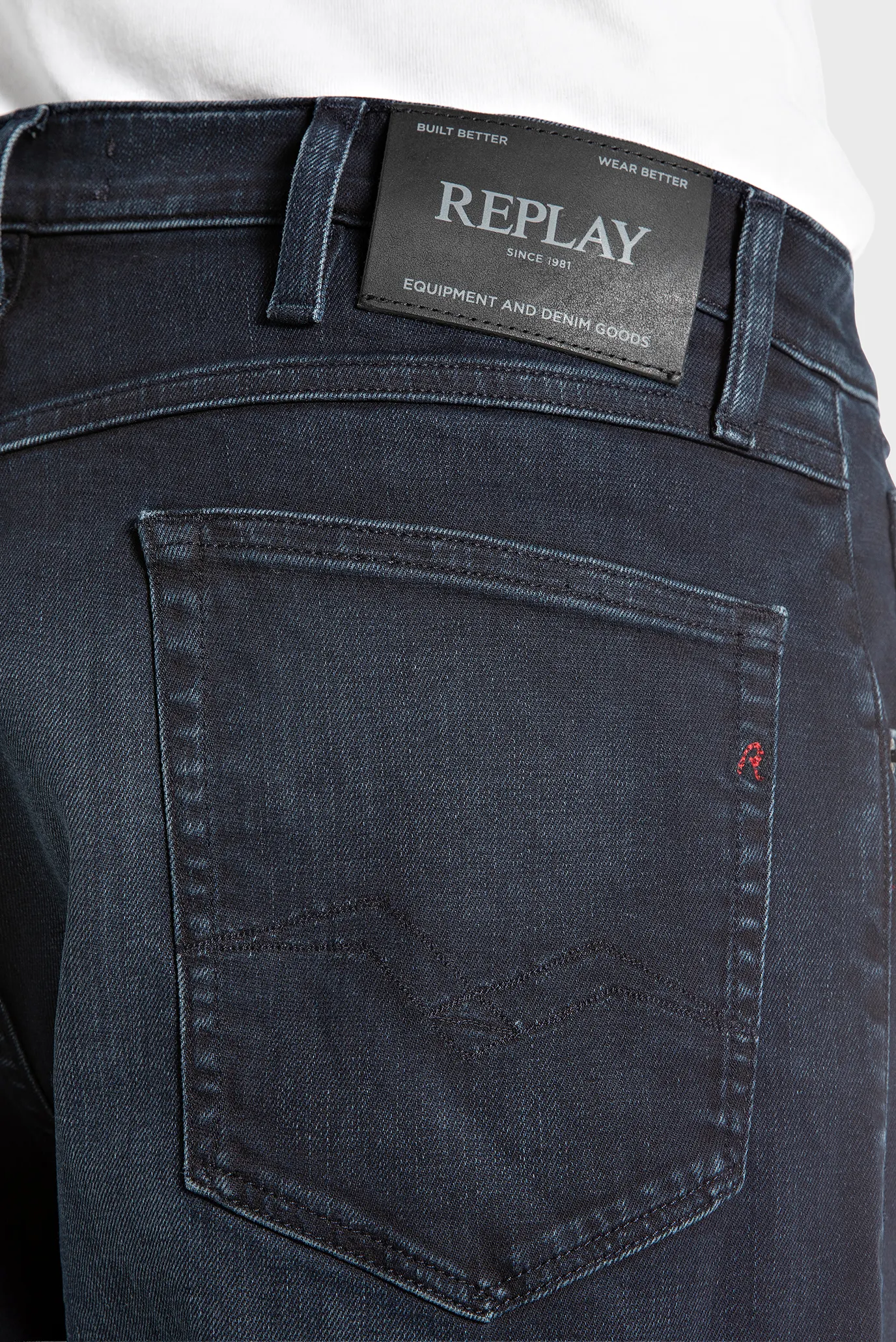 Мужские темно-синие джинсы 7