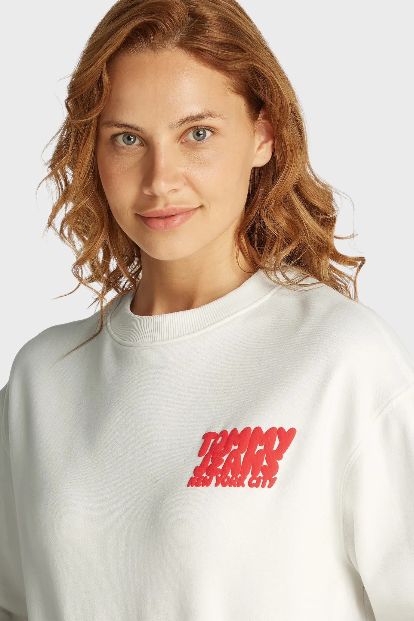 Женский белый свитшот TJW BUBBLE CREW 2