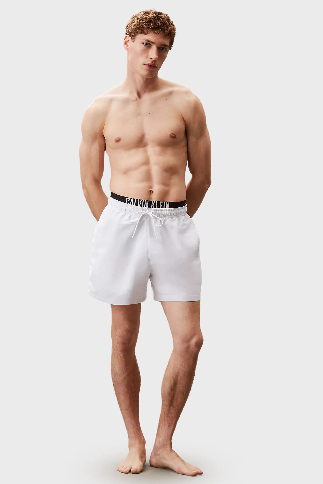 Мужские белые плавательные шорты MEDIUM DOUBLE WB 2