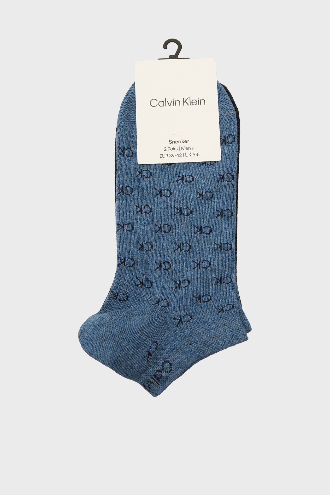Мужские носки (2 пары) CK MEN SNEAKER 2P ALL OVER LOGO Синий 39-42 Calvin Klein 701218715 Мужские носки (2 пары) CK MEN SNEAKER 2P ALL OVER LOGO Синий 39-42 Calvin Klein 701218715