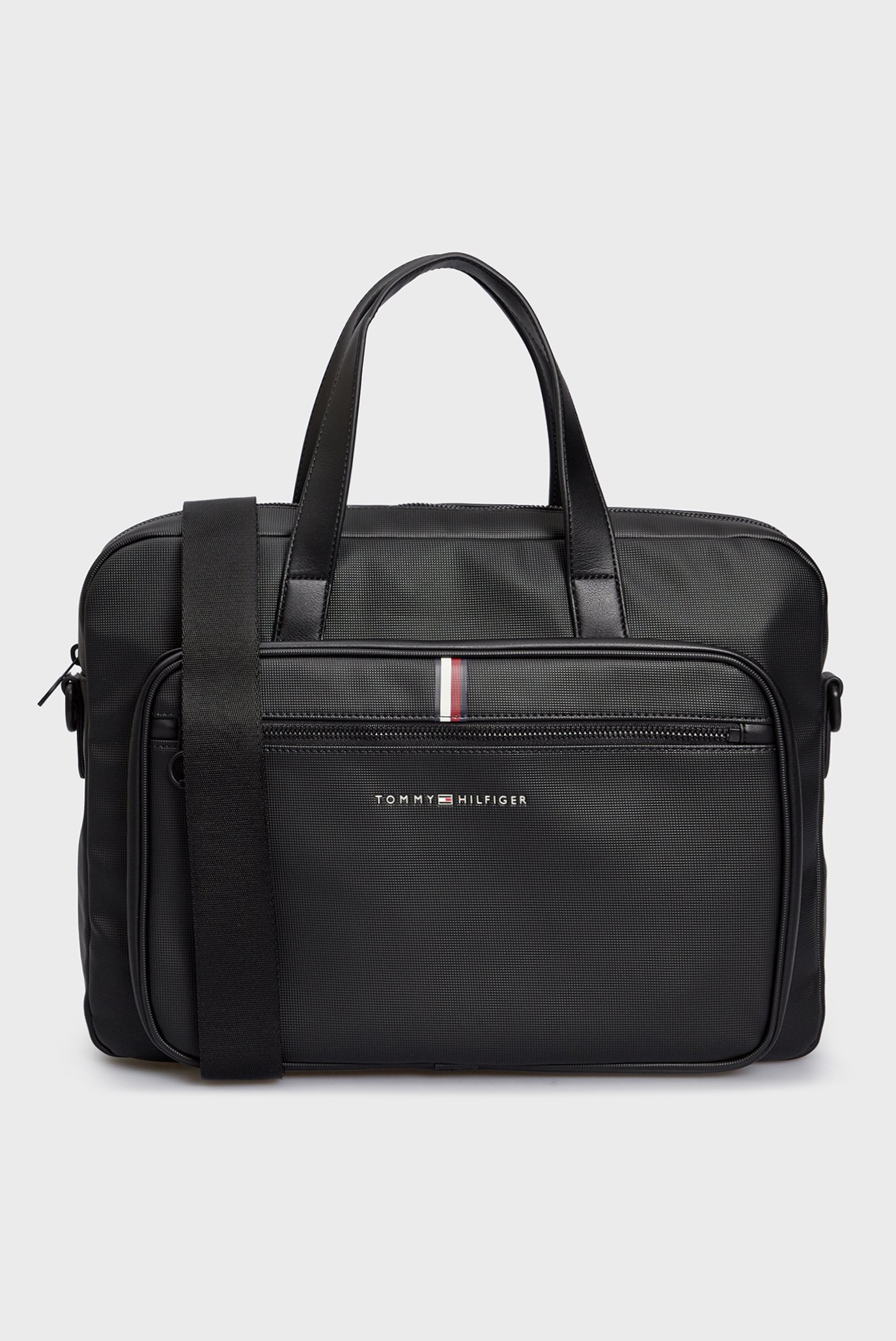 Чоловіча чорна сумка для ноутбука TH ESSENTIAL PIQUE COMPUTER BAG 1