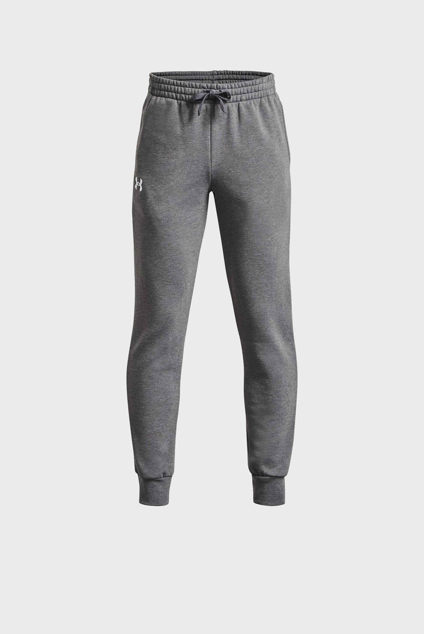 Детские серые спортивные брюки UA Rival Fleece Joggers 1