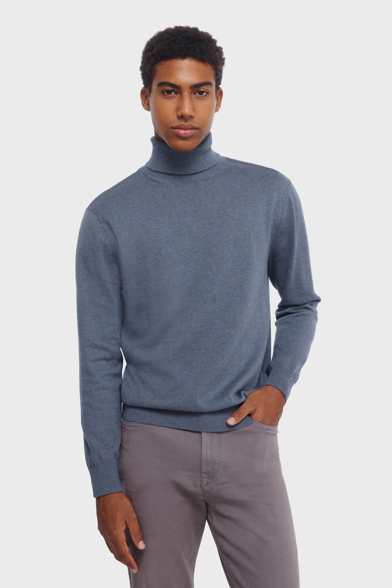 Мужской голубой гольф 1