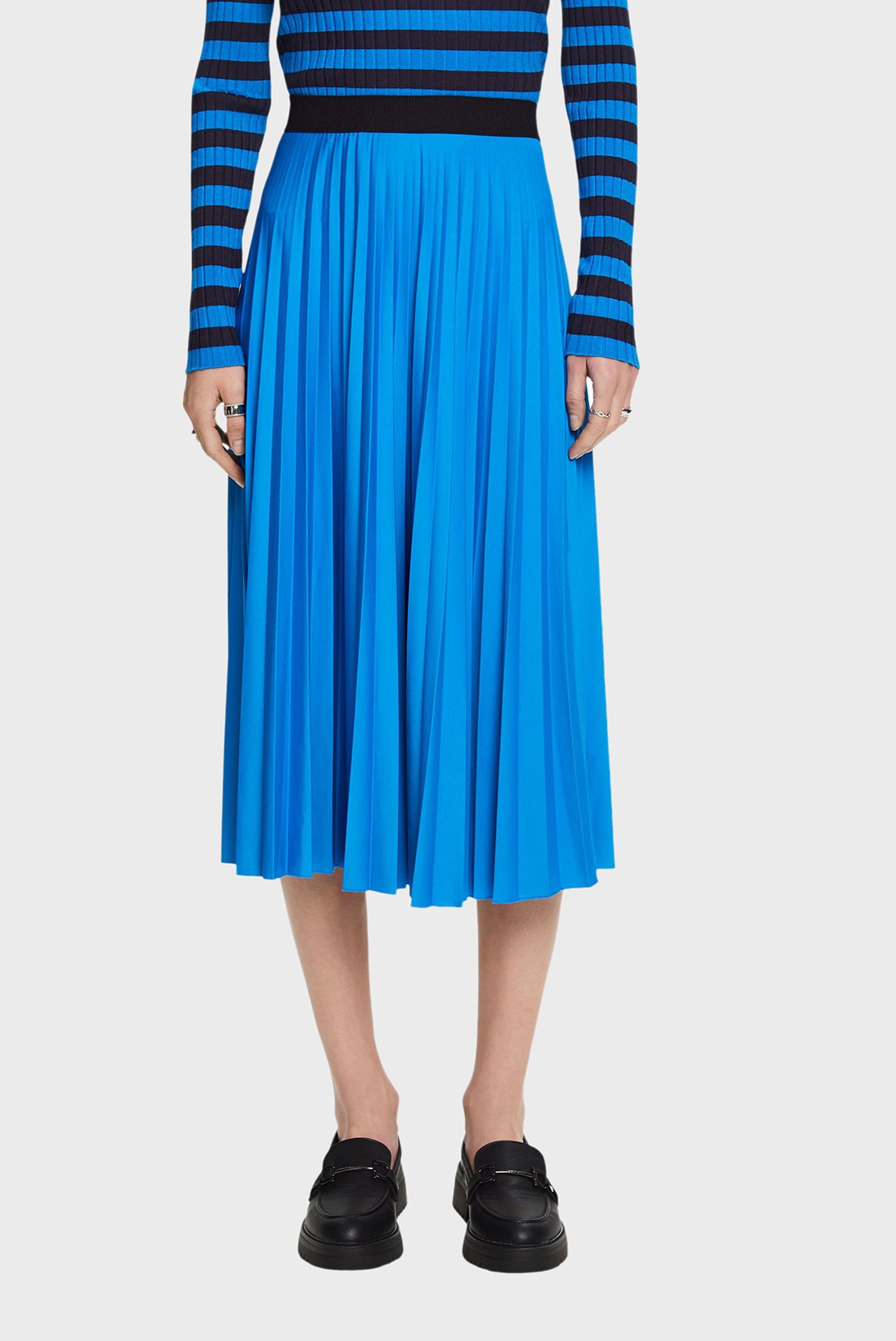 Женская синяя плиссированная юбка 1