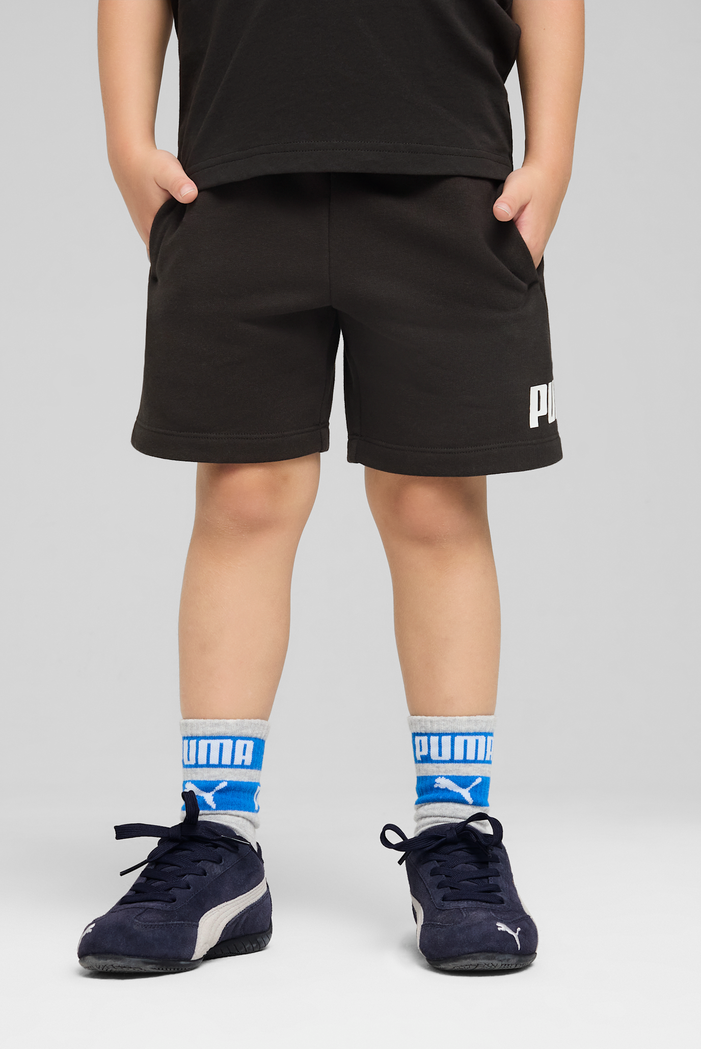 Детские черные шорты ESS No. 1 Logo Shorts Kids 1