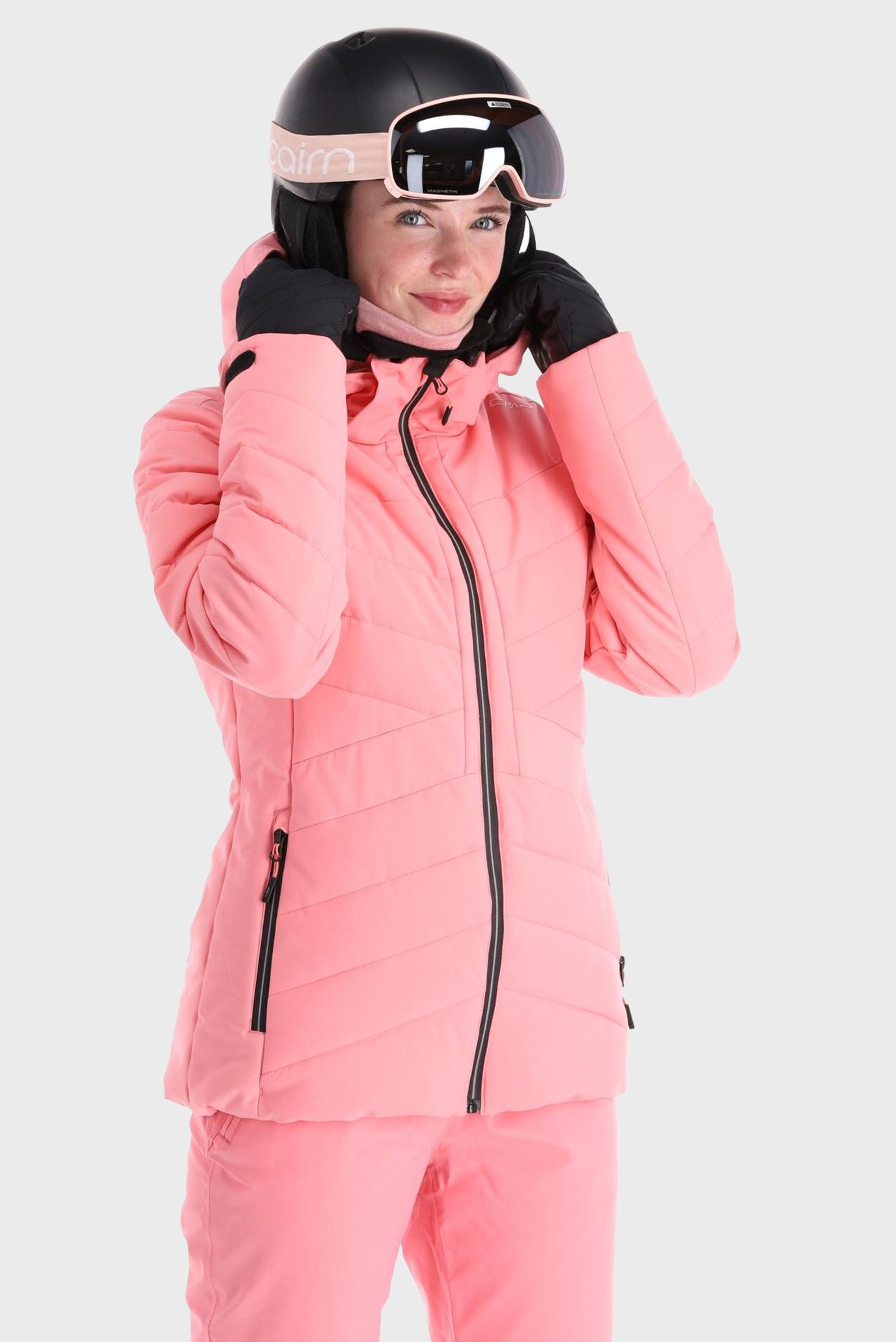 Женская розовая лыжная куртка 1