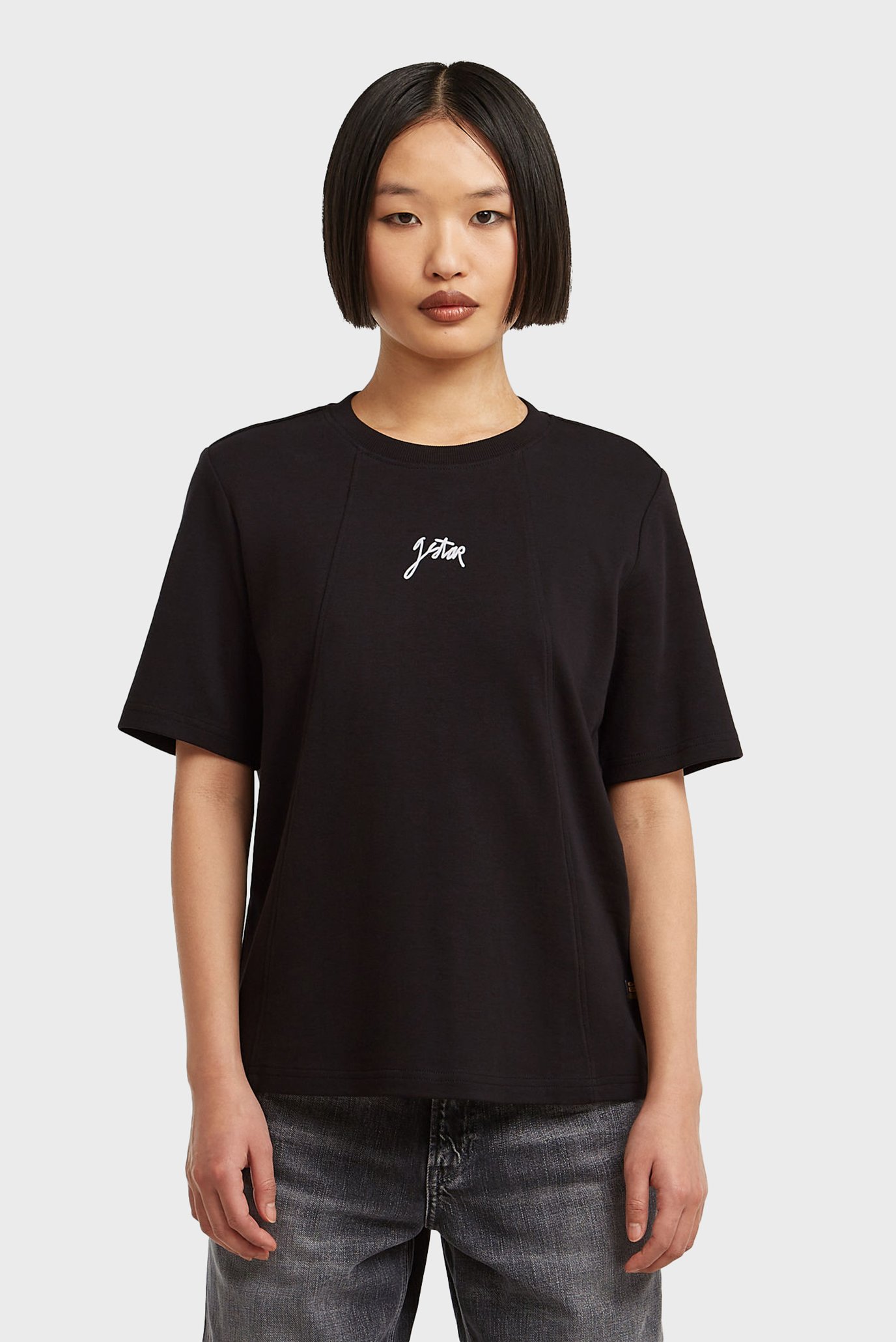 Женская черная футболка Script Черный L G-Star RAW D26907,D976 Женская черная футболка Script Черный L G-Star RAW D26907,D976