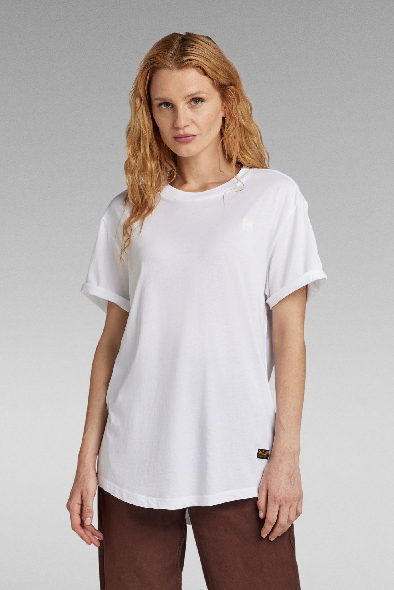 Женская белая футболка Lash Fem Loose 1