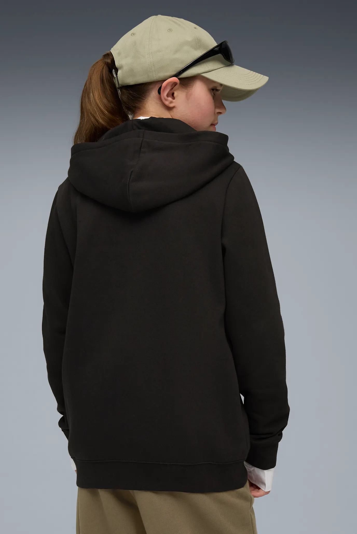 Детское черное худи Essentials Script Full-Zip Hoodie Youth 3
