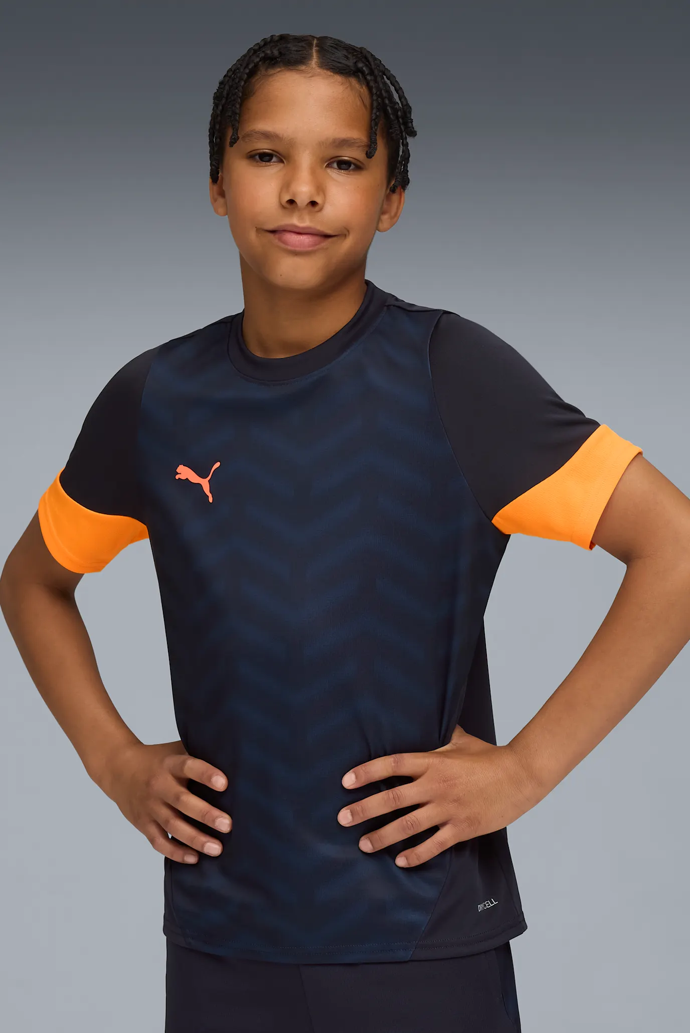 Дитяча темно-синя футболка з візерунком individualCUP Football