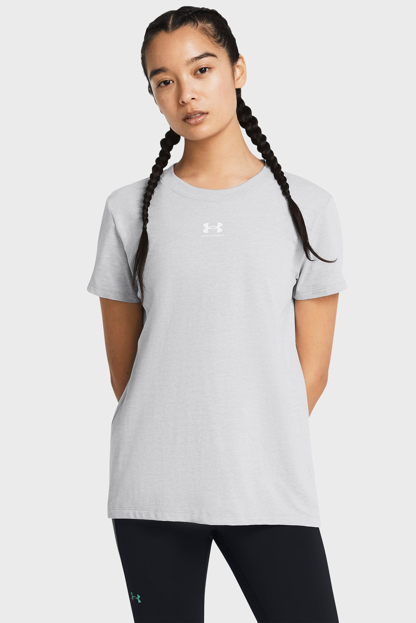 Женская серая футболка Campus Core Серый XS Under Armour 1383648-012 Женская серая футболка Campus Core Серый XS Under Armour 1383648-012