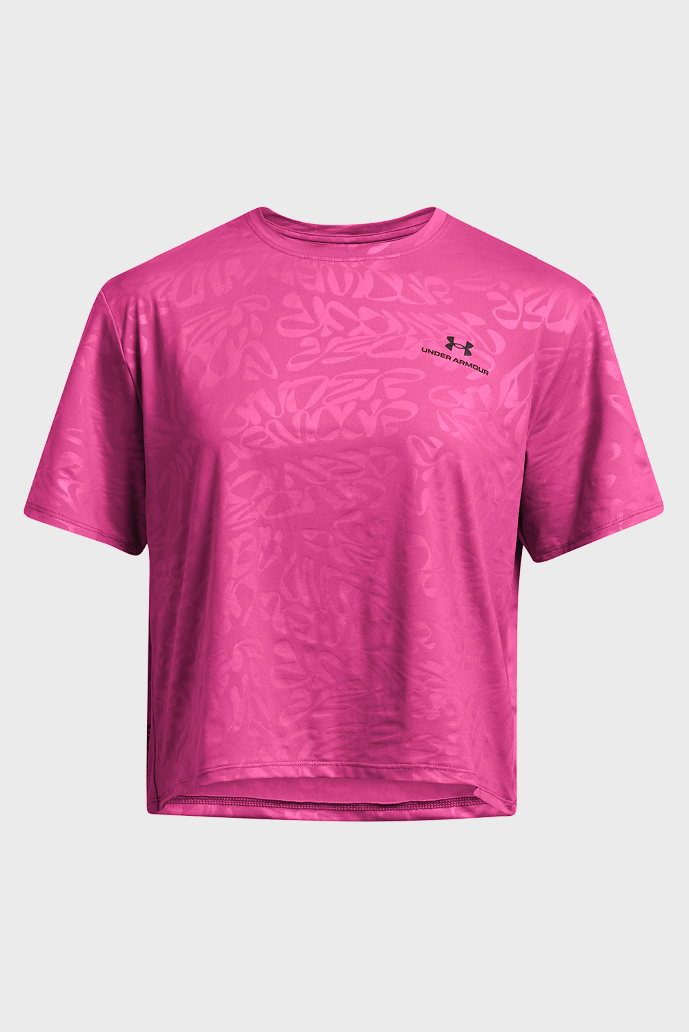 Женская розовая футболка с узором Vanish Energy Emboss Crop SS 1
