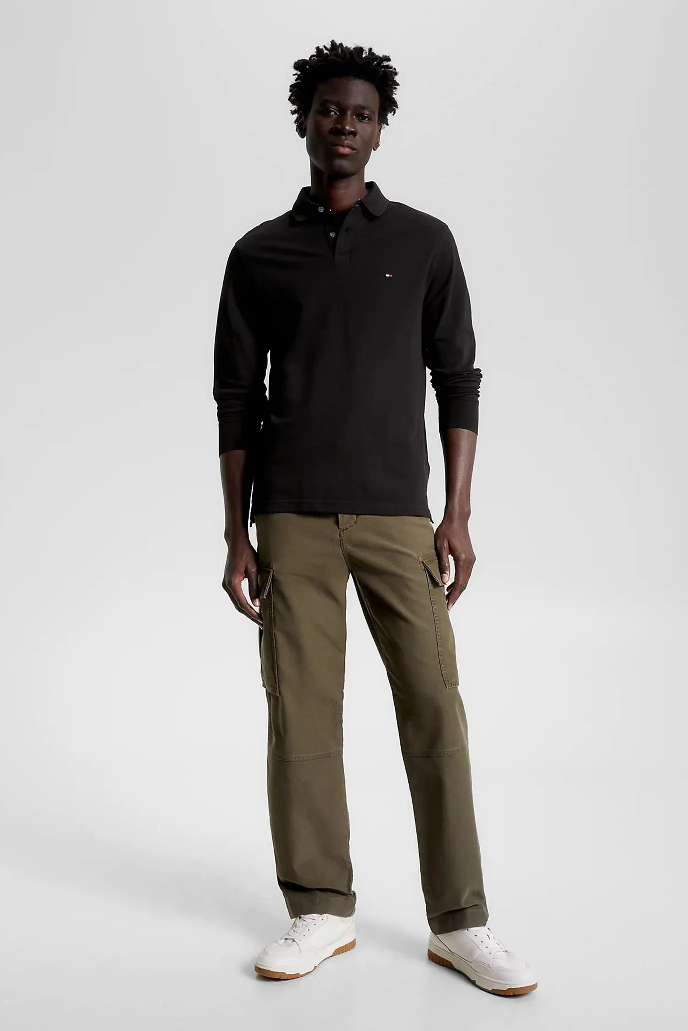 Мужское черное поло 1985 REGULAR LS POLO 2