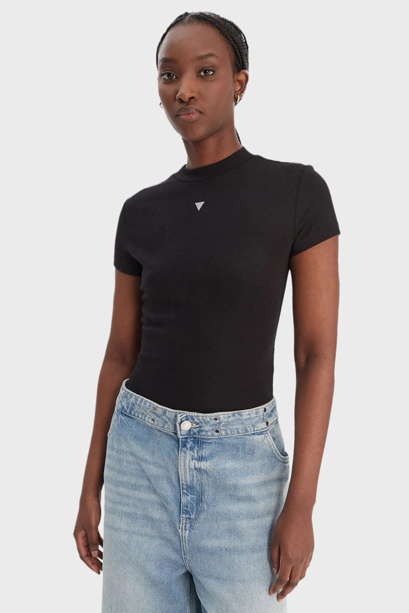 Женская черная футболка Черный XS Guess W6RP99.KCNH2;JBLK