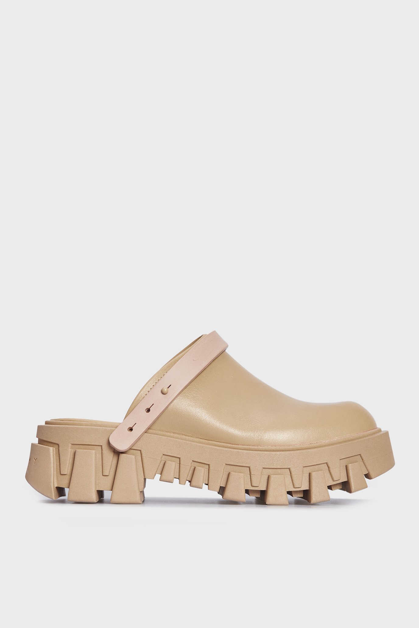 Женские бежевые кожаные клоги TOMMY JEANS CHUNKY MULE LEATHER 1