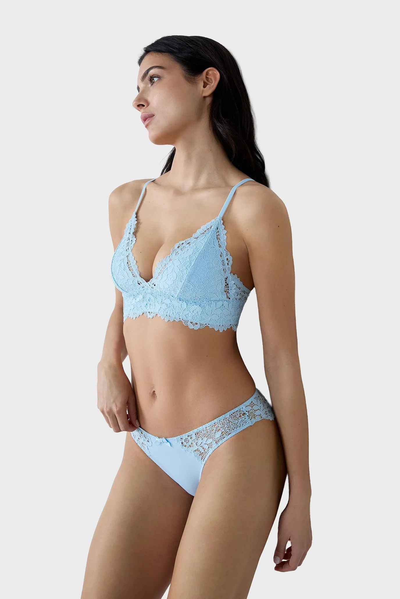 Жіночий блакитний бюстгальтер з м'якою трикутною чашкою SUCCESS 3