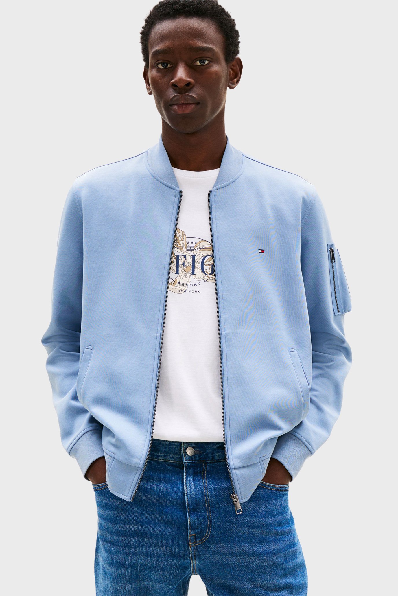 Мужская голубая спортивная кофта ESSENTIAL INTECHNO Голубой XXL Tommy Hilfiger MW0MW37357 Мужская голубая спортивная кофта ESSENTIAL INTECHNO Голубой XXL Tommy Hilfiger MW0MW37357