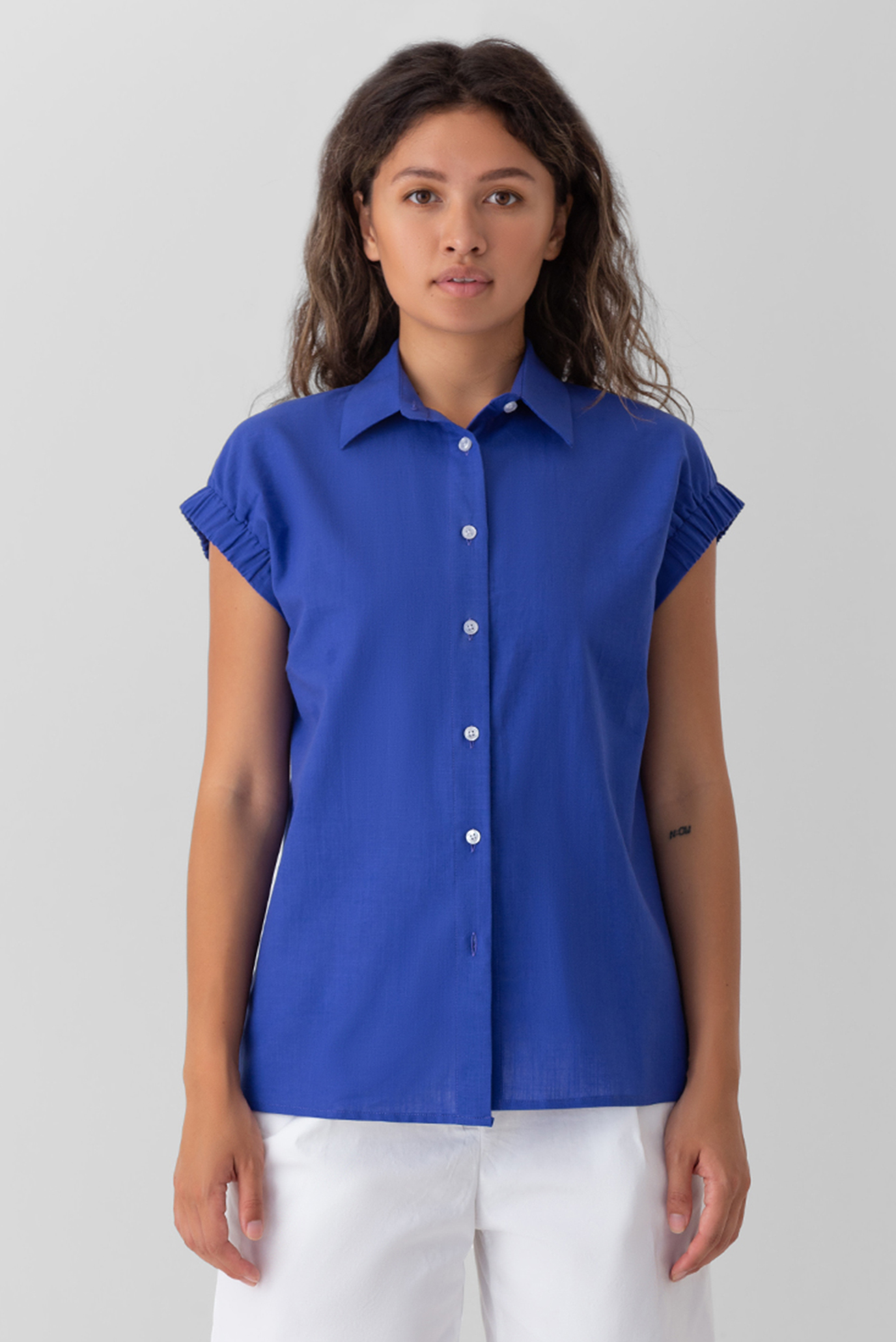Жіноча синя сорочка 1