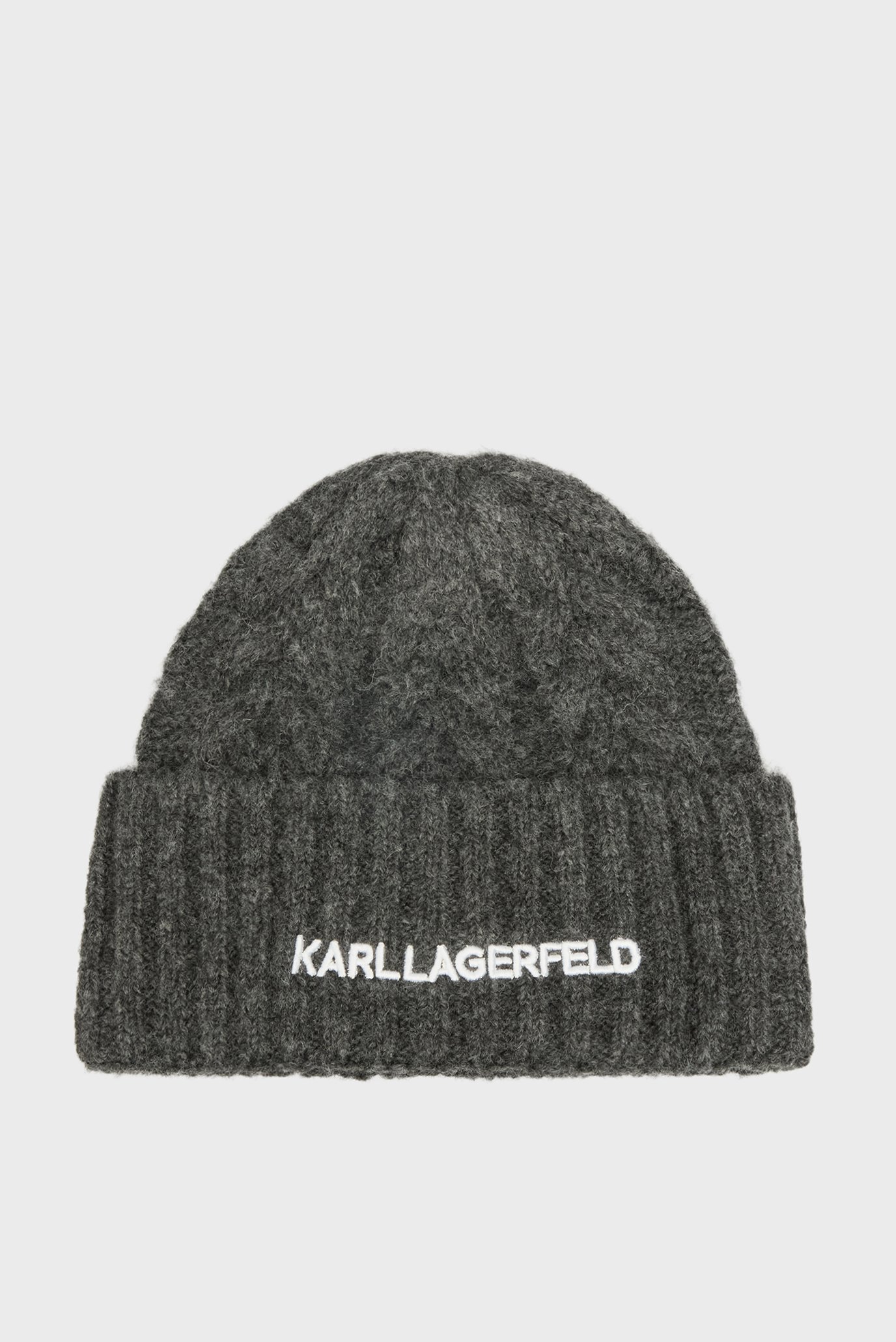 Женская темно-серая шапка cable Серый ONESIZE Karl Lagerfeld A4W33012 Женская темно-серая шапка cable Серый ONESIZE Karl Lagerfeld A4W33012