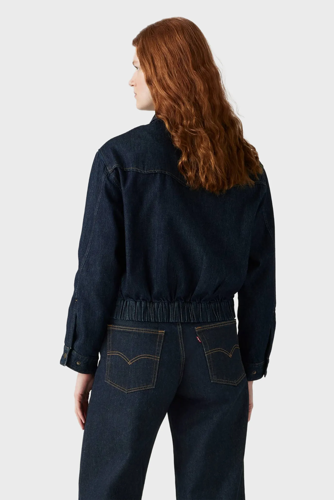 Жіноча темно-синя джинсова куртка 3