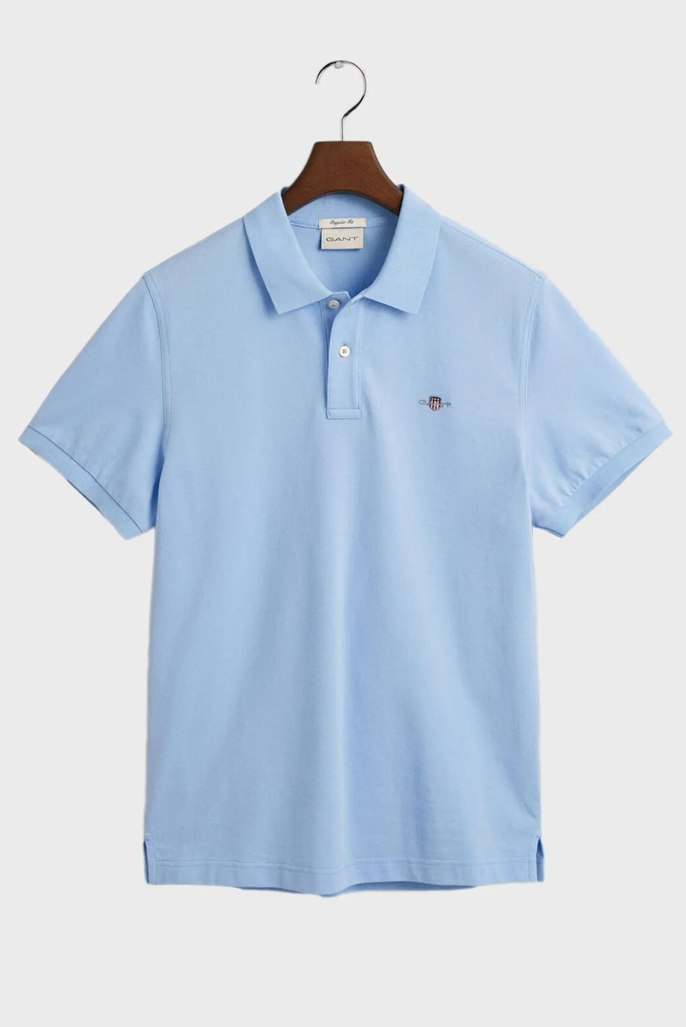 Чоловіче блакитне поло REG SHIELD SS PIQUE POLO 5