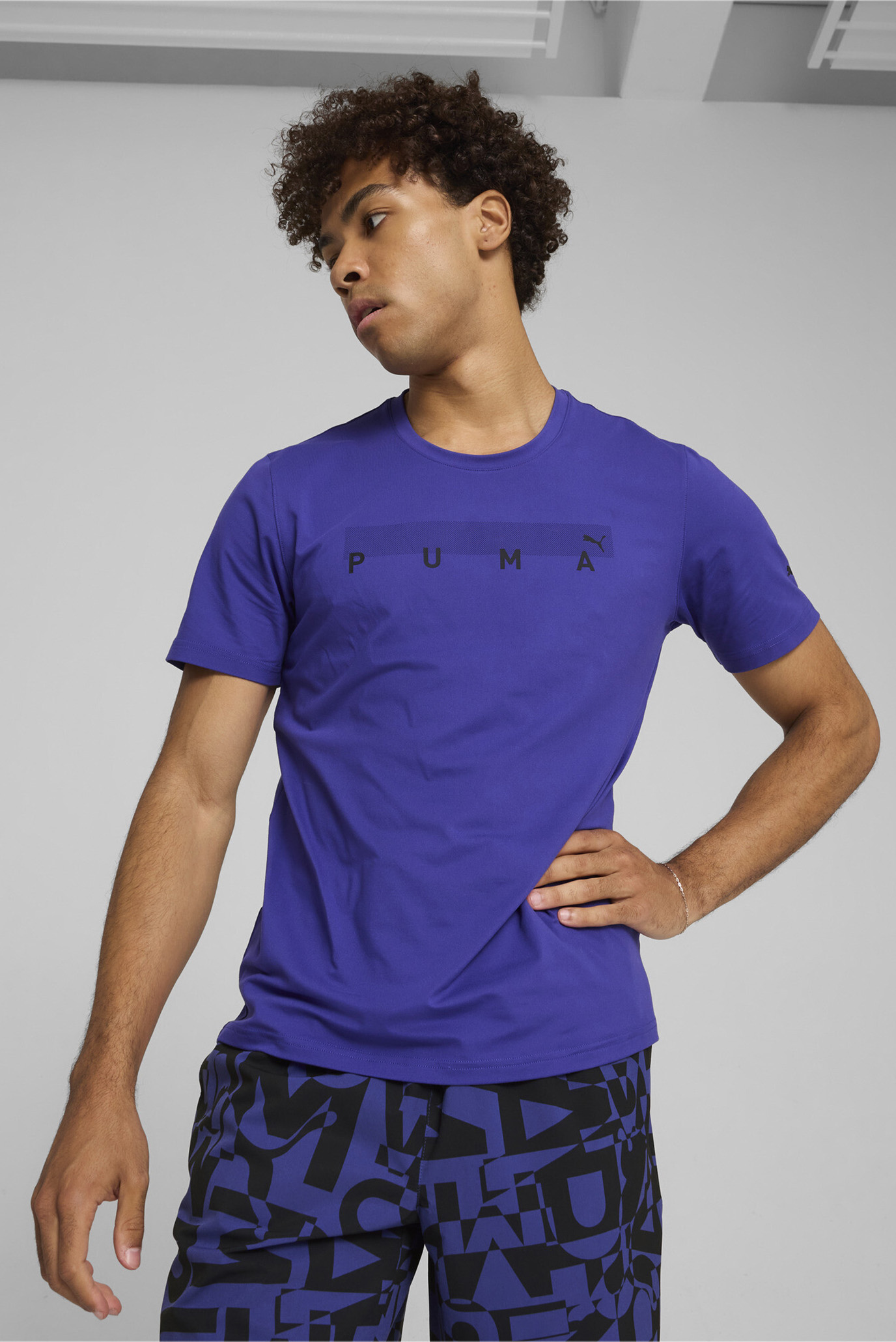 Чоловіча синя футболка PUMA FIT CLOUDSPUN Tee Men 1