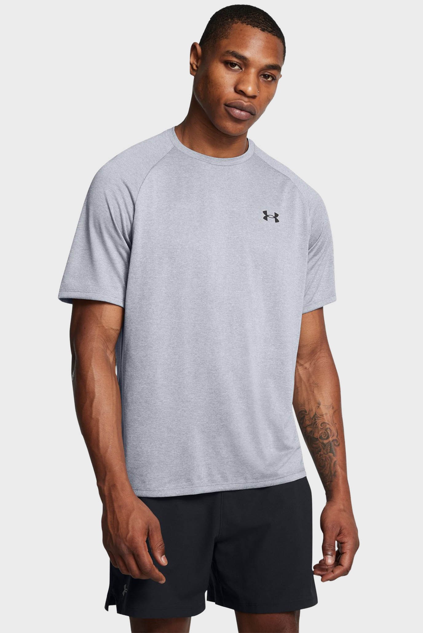 Мужская серая футболка UA Tech 2.0 SS Tee Серый XXL Under Armour 1326413-036 Мужская серая футболка UA Tech 2.0 SS Tee Серый XXL Under Armour 1326413-036