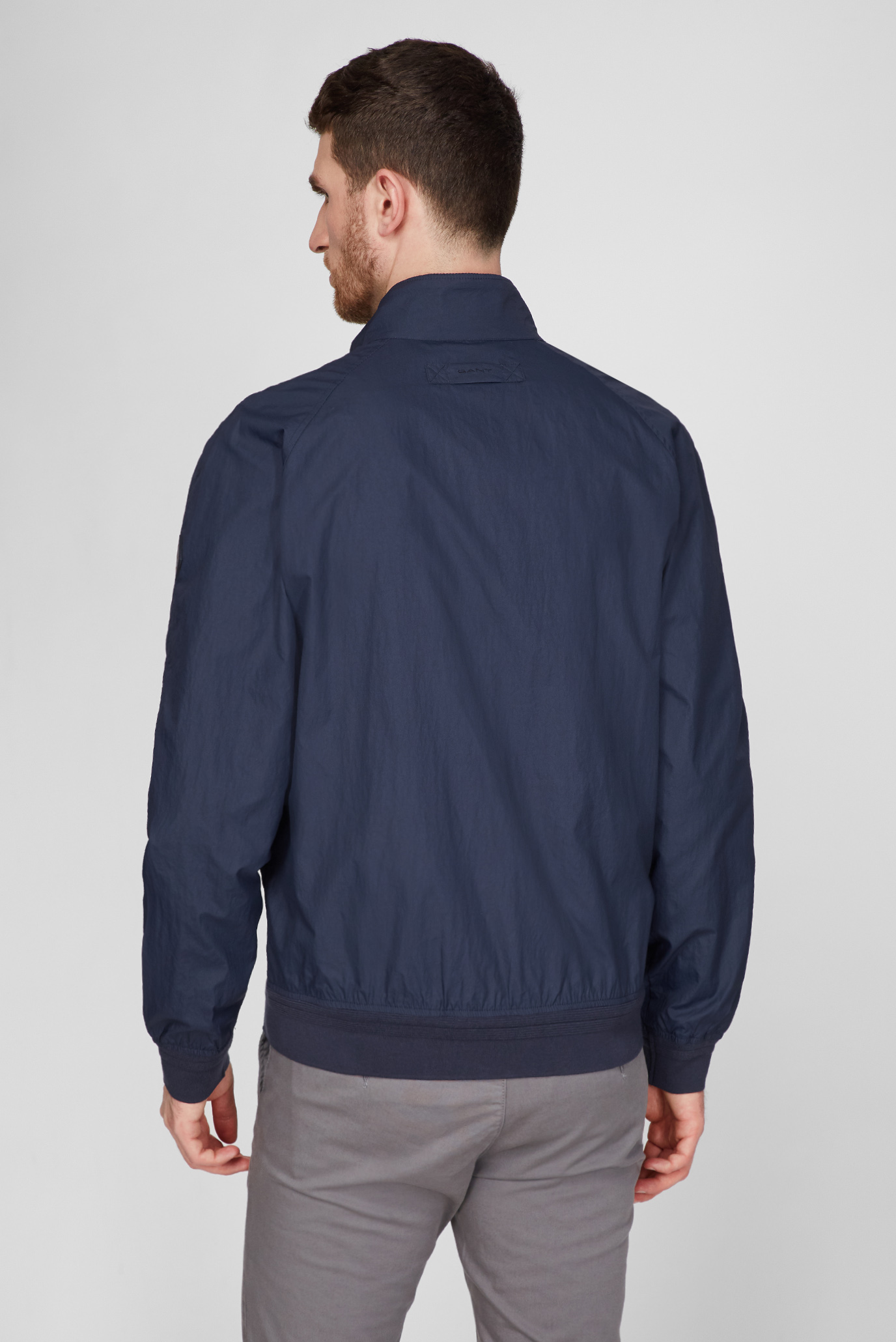 Мужская темно-синяя куртка NYLON HARRINGTON Gant 7006132 — MD-Fashion