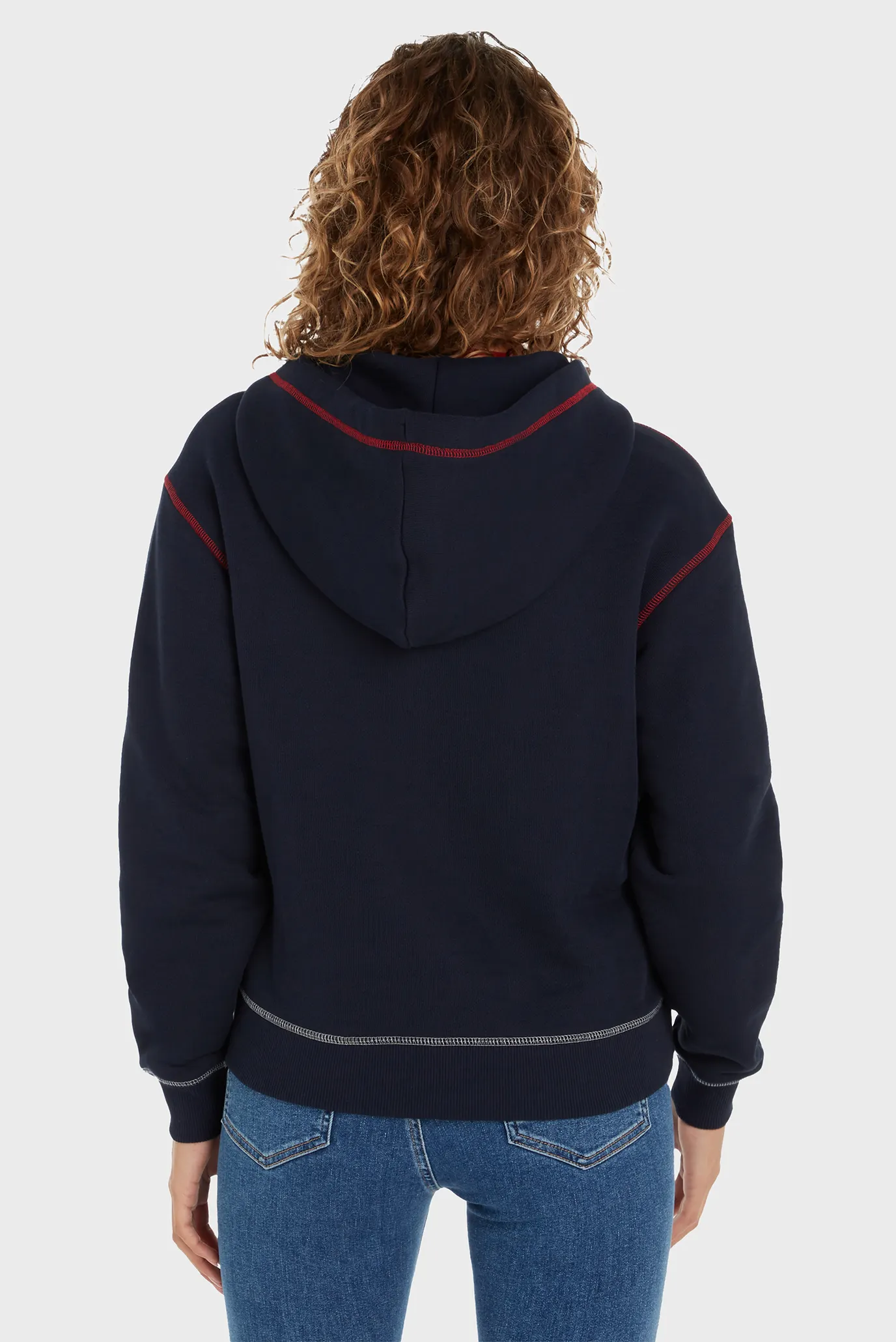 Жіноче темно-синє худі MDRN REG GBL STP FULLZIP 2