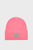 Женская розовая шерстяная шапка