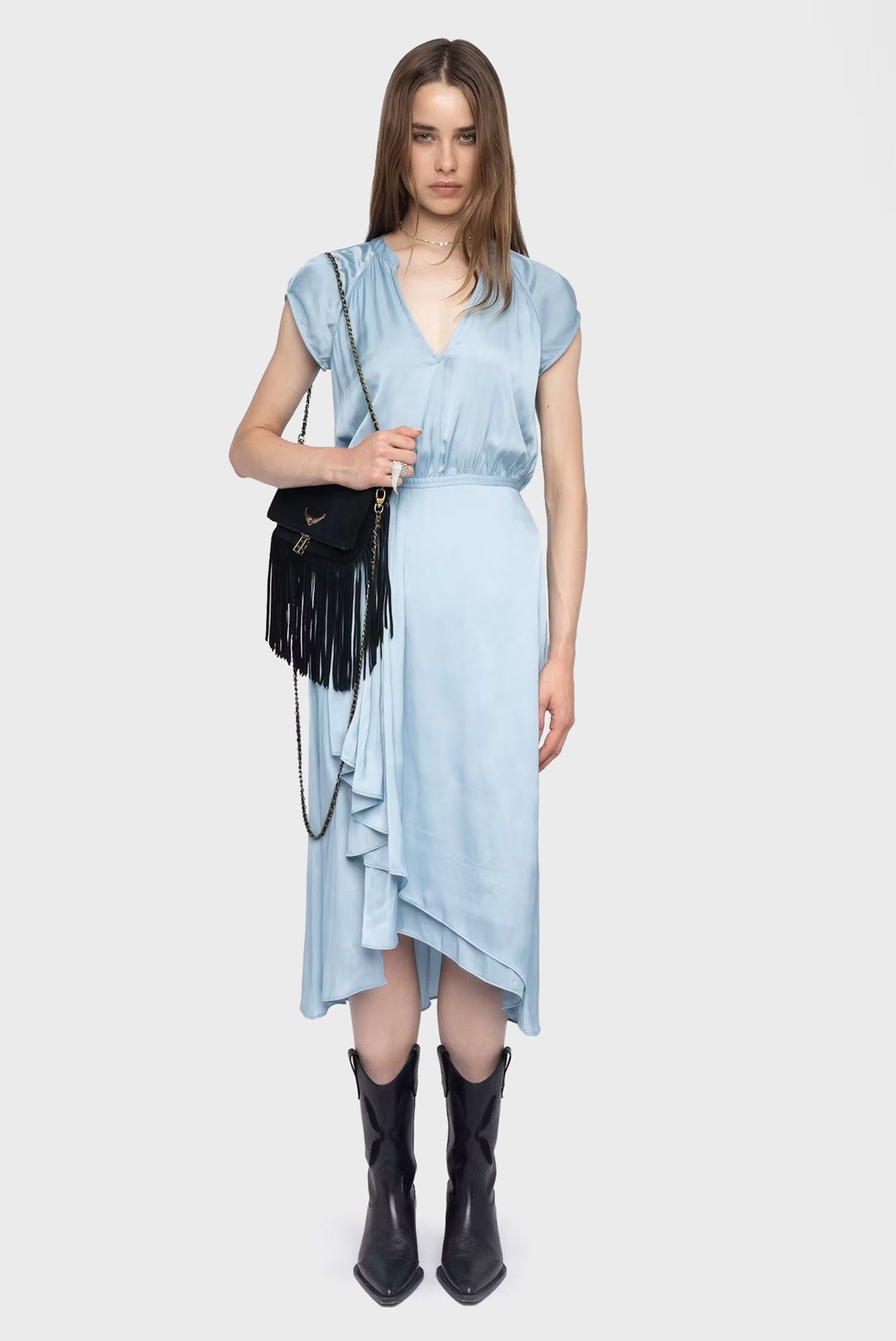 Женское голубое платье Randall Голубой M ZADIG&VOLTAIRE WWDR01358_CLOUD Женское голубое платье Randall Голубой M ZADIG&VOLTAIRE WWDR01358_CLOUD