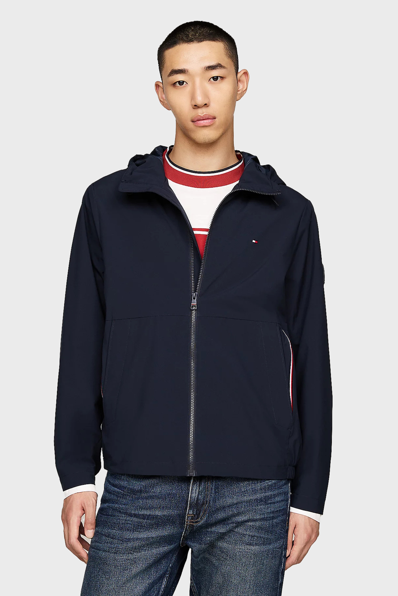 Мужская темно-синяя куртка RWB HOODED JACKET Синий S Tommy Hilfiger MW0MW37116 Мужская темно-синяя куртка RWB HOODED JACKET Синий S Tommy Hilfiger MW0MW37116
