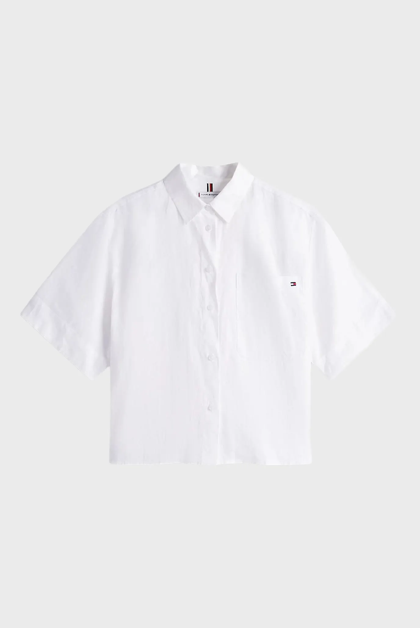 Женская белая льняная рубашка ESS 6