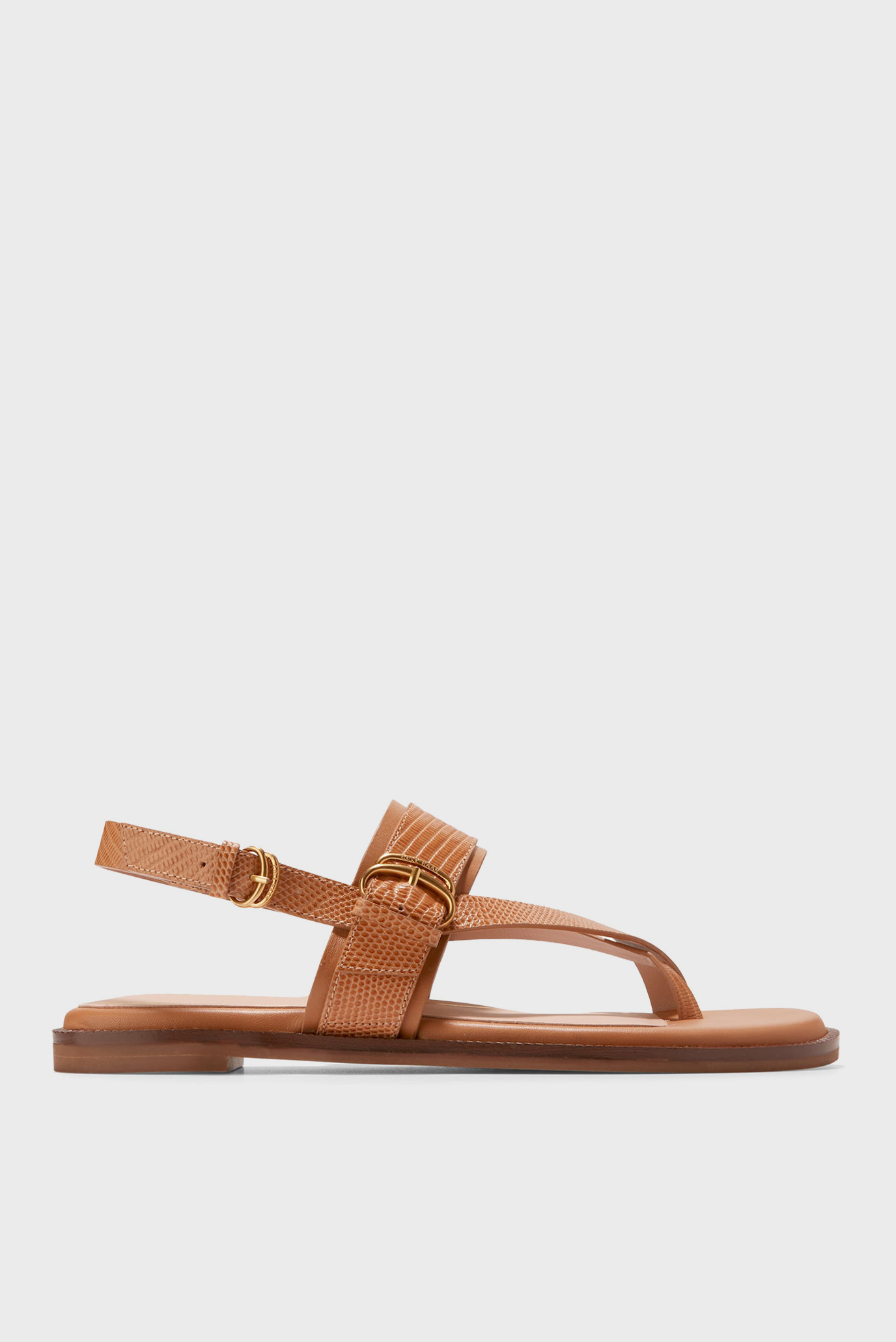 Женские коричневые кожаные сандалии Anica Lux Buckle Sandal 1